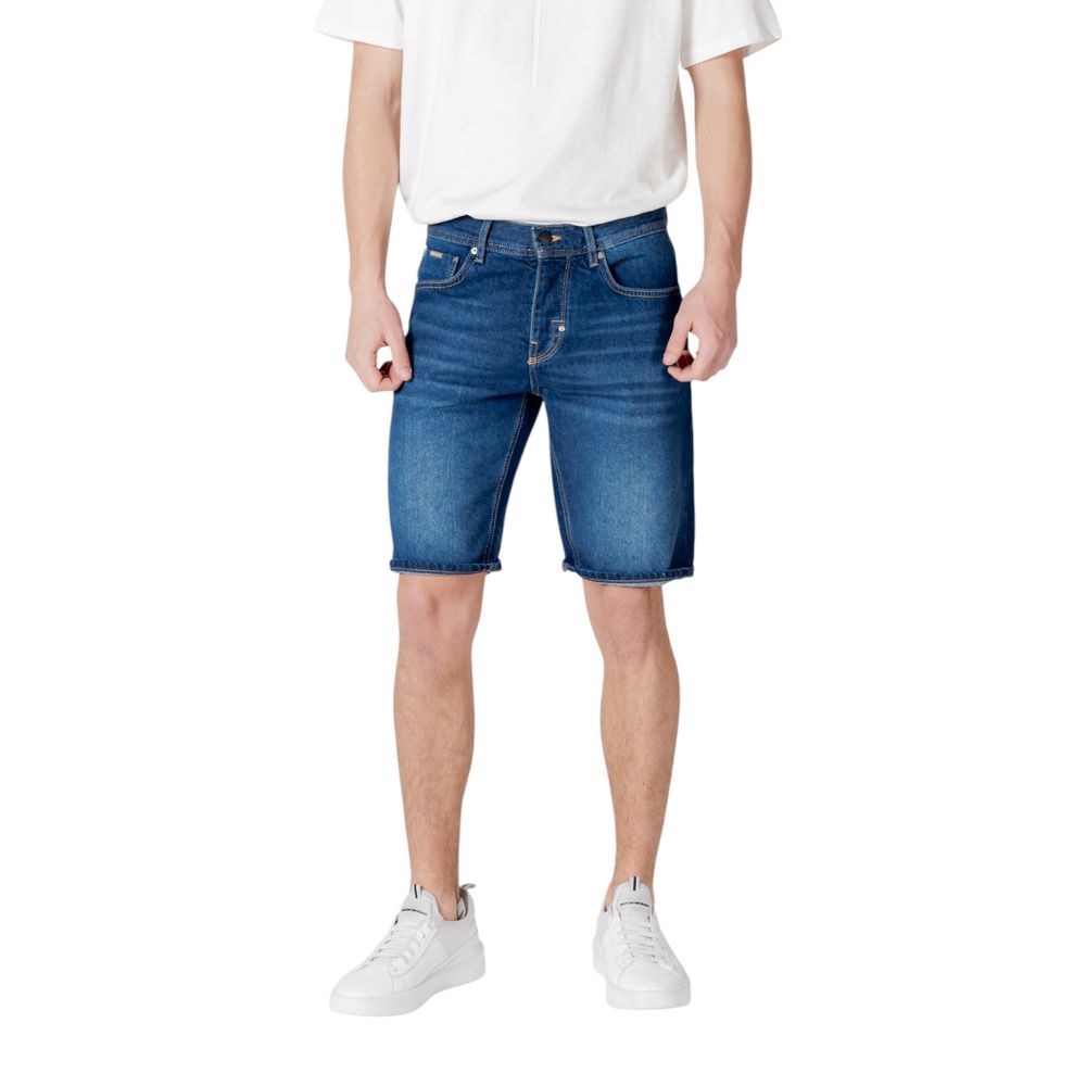 Blue Cotton Bermuda