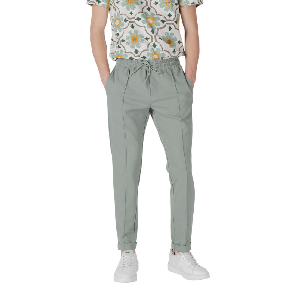 Green Polyester Joggers Workout Pant