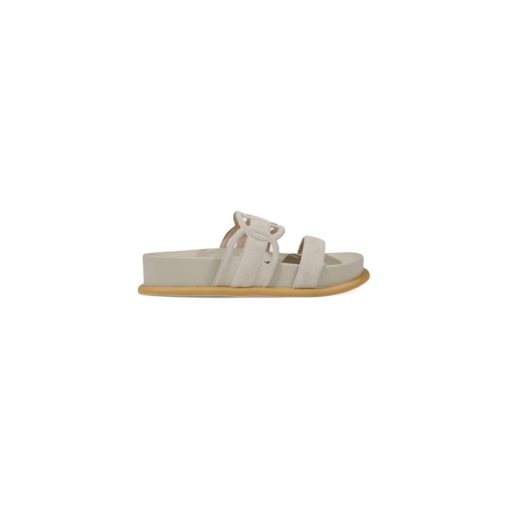 Gray Leather Sandal