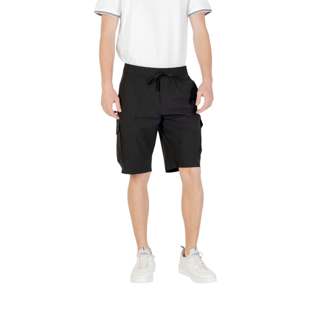 Black Polyester Bermuda