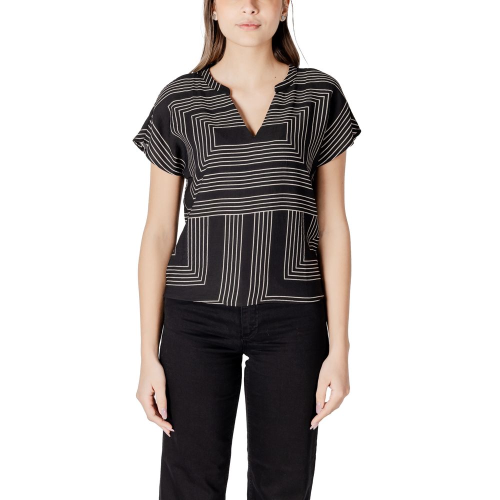 Black Viscose T-Shirt