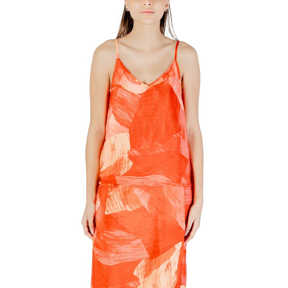 Red Polyamide Top