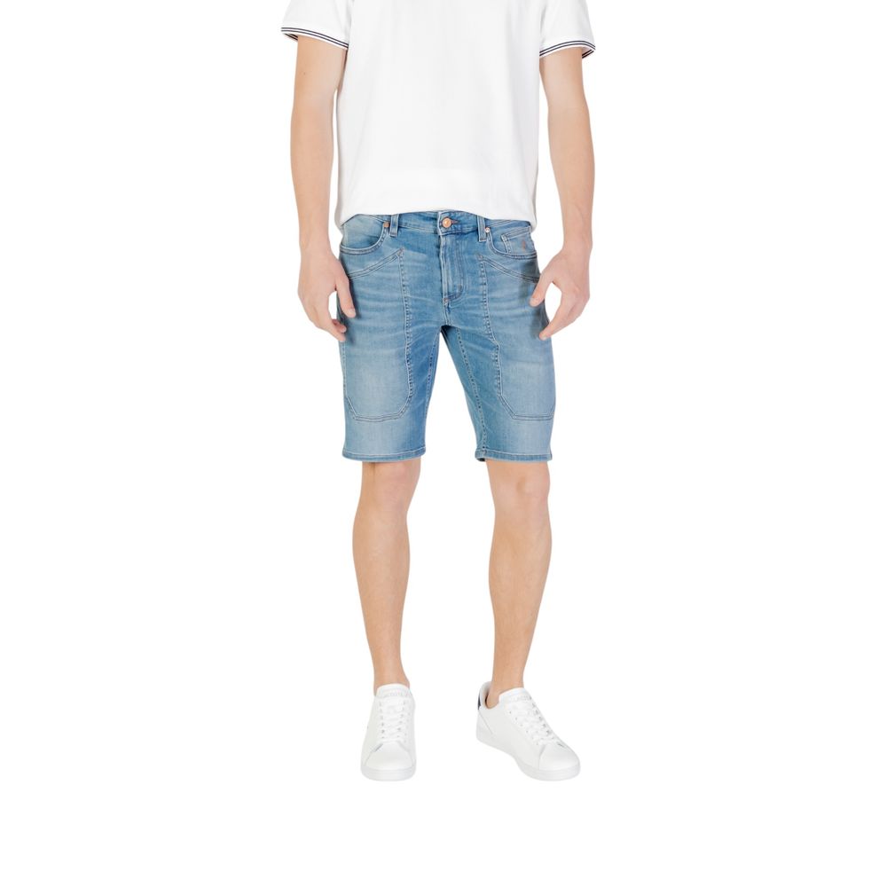 Light Blue Cotton Bermuda