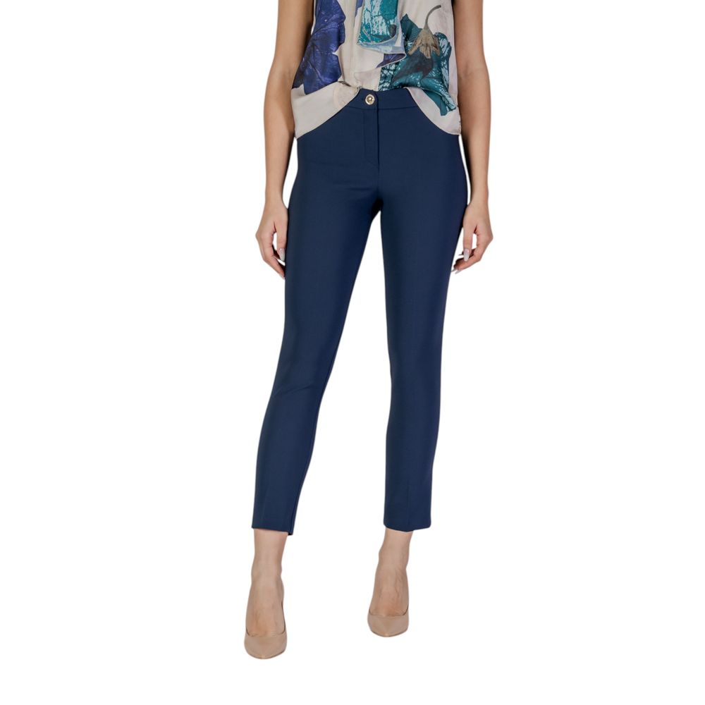 Blue Polyester Pant