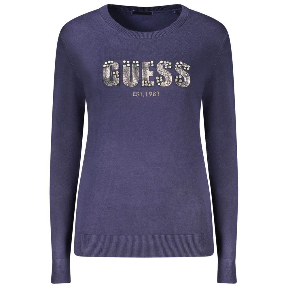Blue Viscose Women Sweater