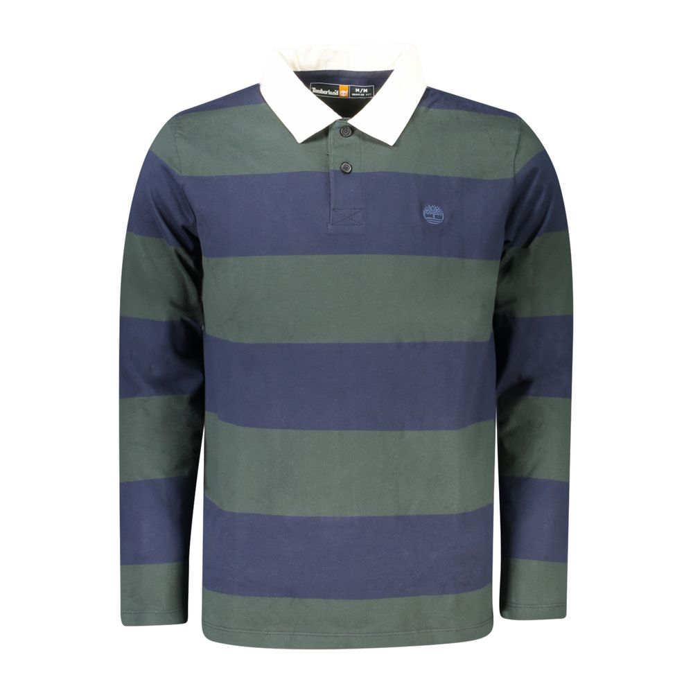 Green Cotton Men Polo Shirt