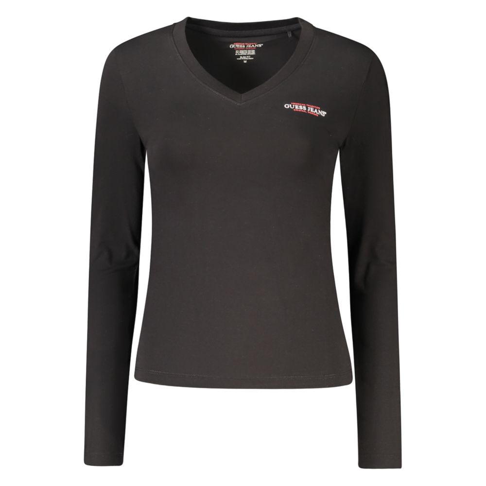 Black Cotton Women T-Shirt