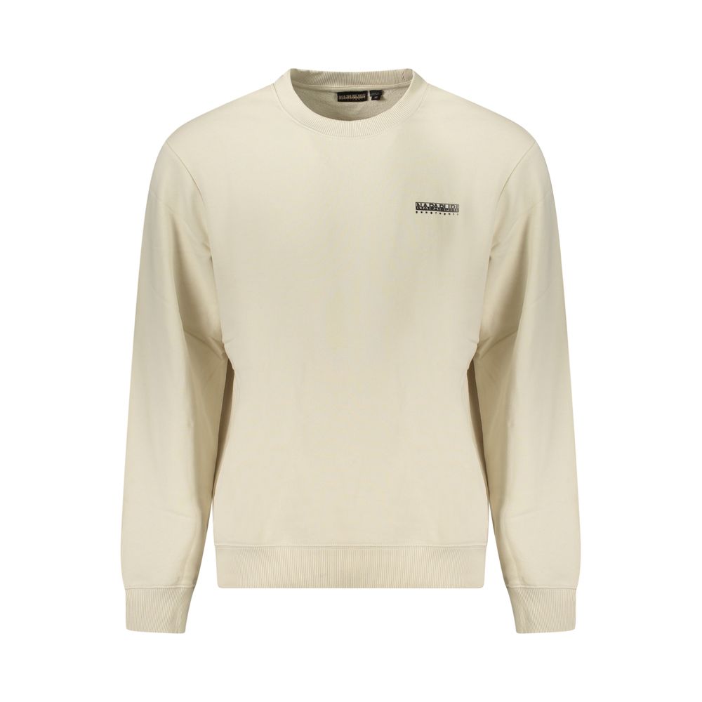 Beige Cotton Men Sweater