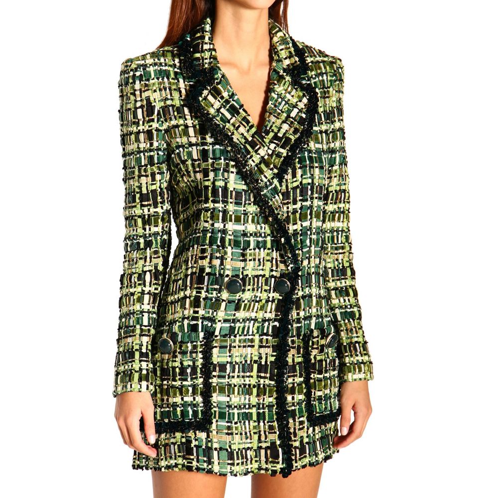 Green Viscose Women Blazer