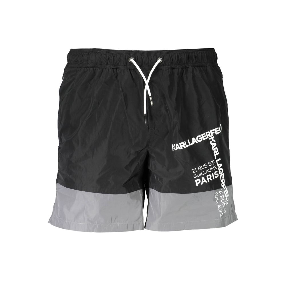 Black Polyester Swimwear
