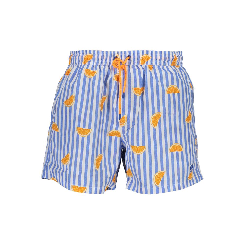 Blue Polyester Swimwear