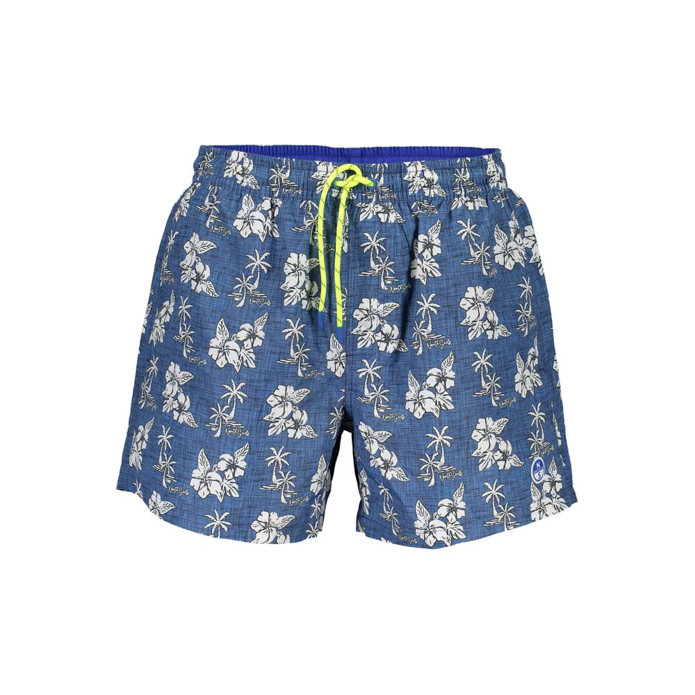 Blue Polyester Swimwear