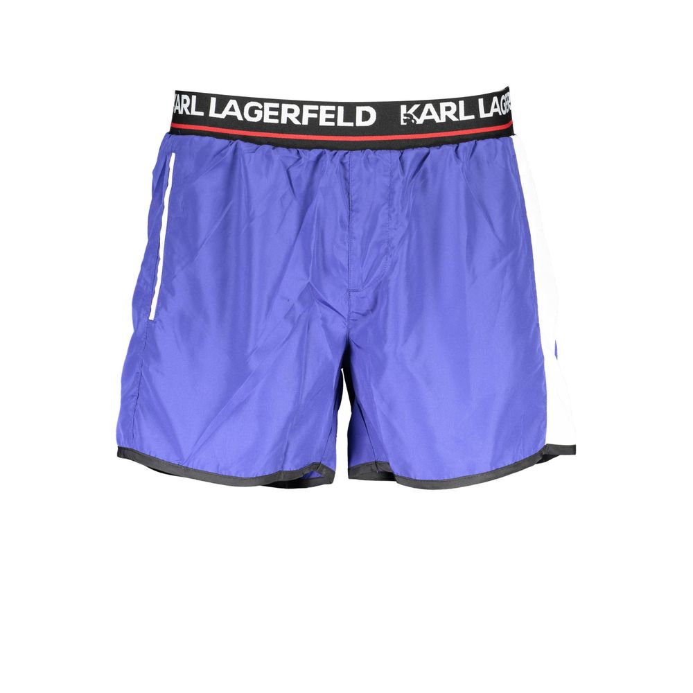 Blue Polyester Swimwear
