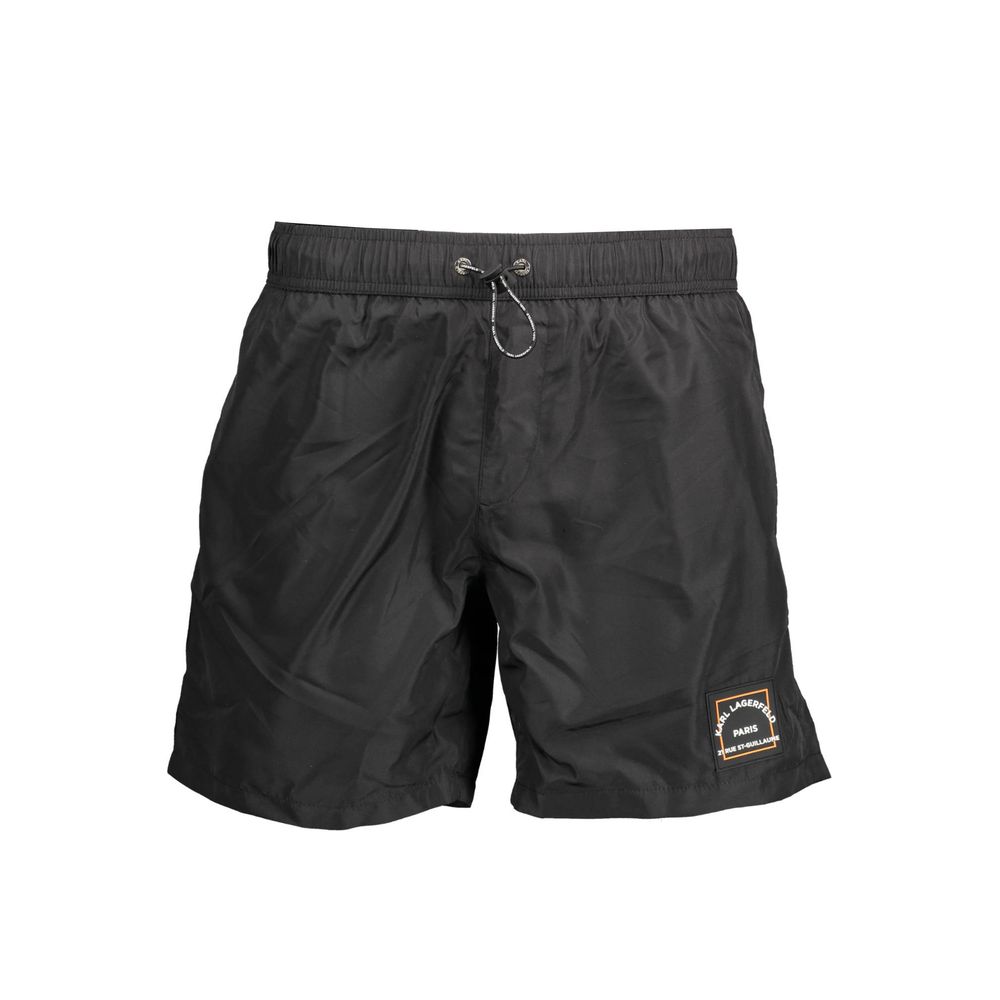 Black Polyester Swimwear