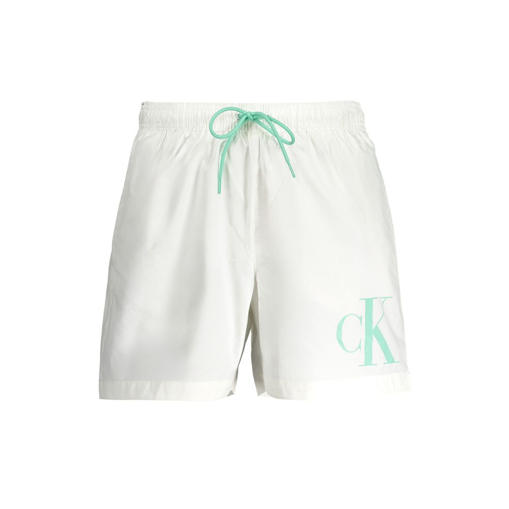 White Polyester Swimwear