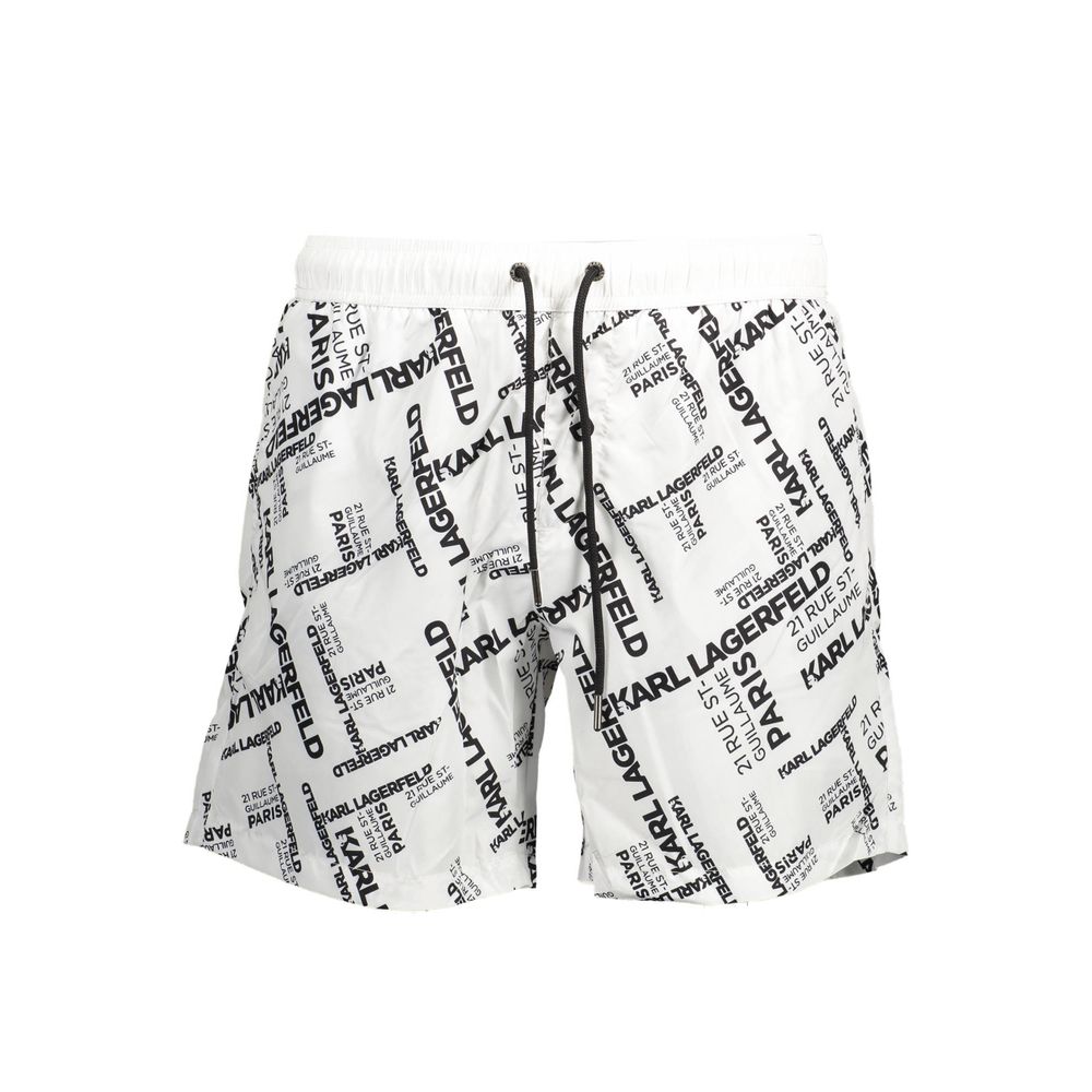 White Polyester Swimwear