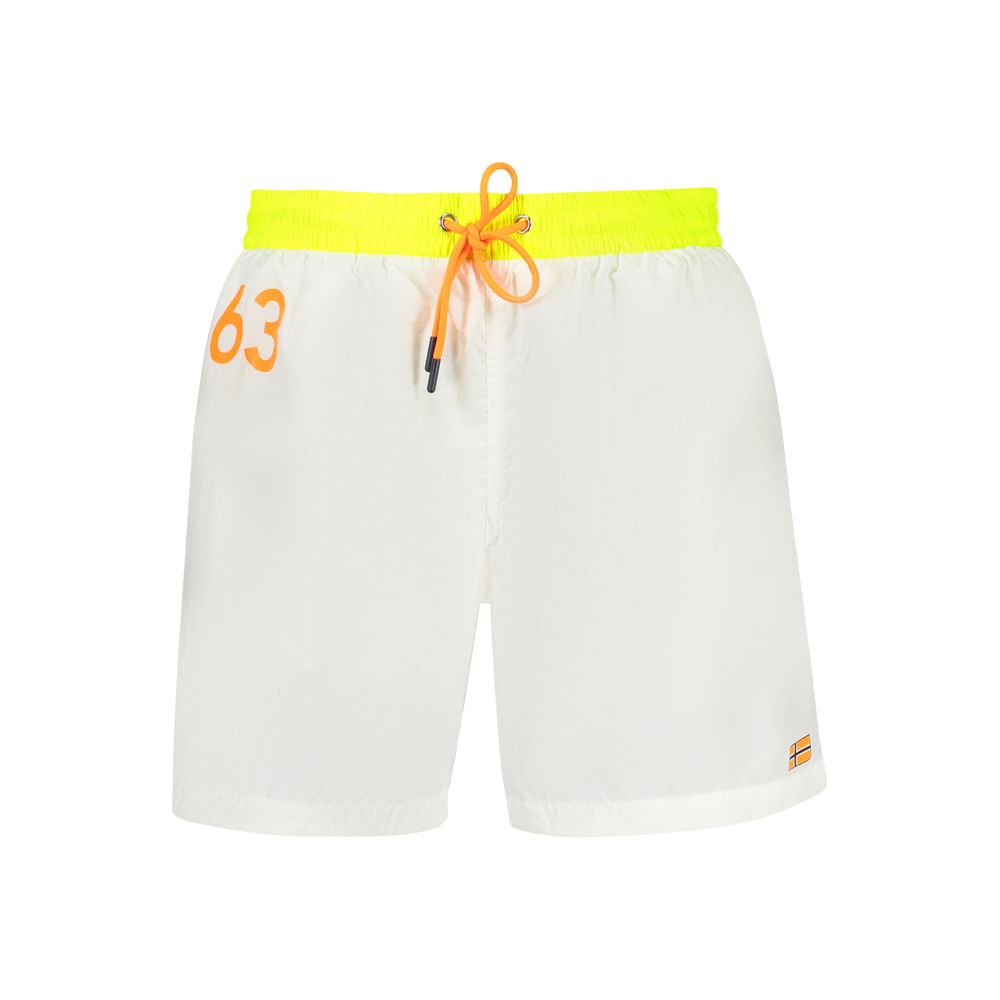 Bianco Poliammide Mens Swim Boxer