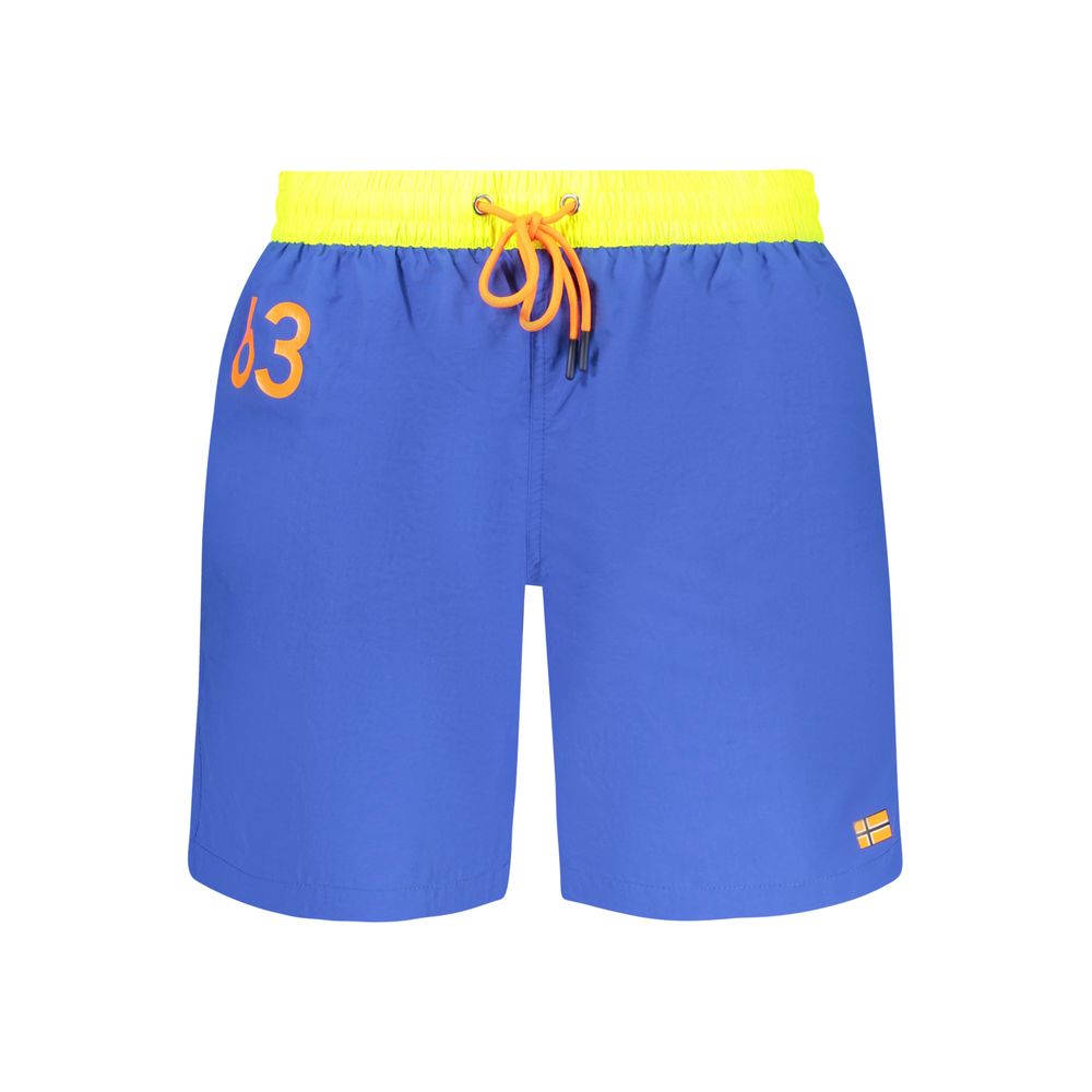 Blu Poliammide Men Swim Boxer