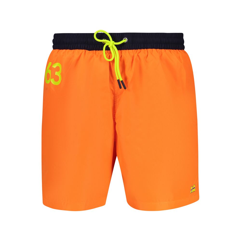 Arancione Poliammide Men's Swim Boxer