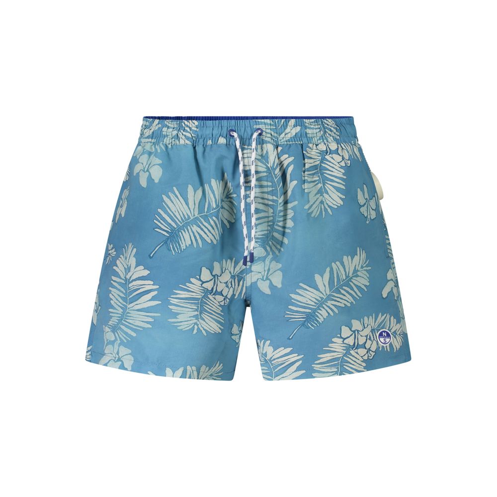 Blue Polyester Swimwear