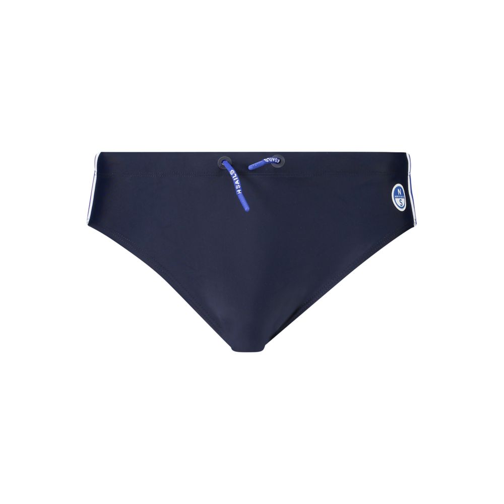 Blue Elastane Swimwear