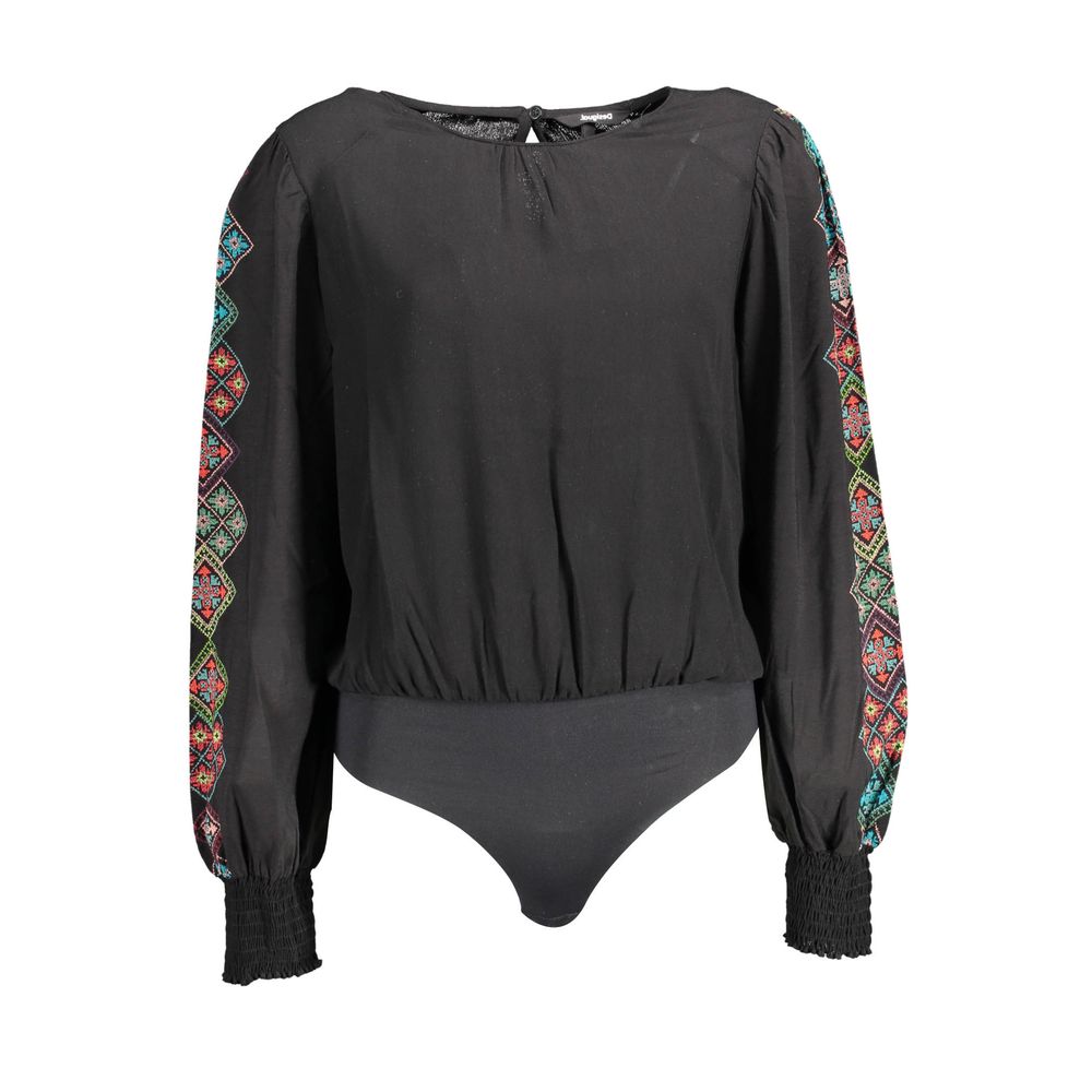 Black Elastane Bodysuit