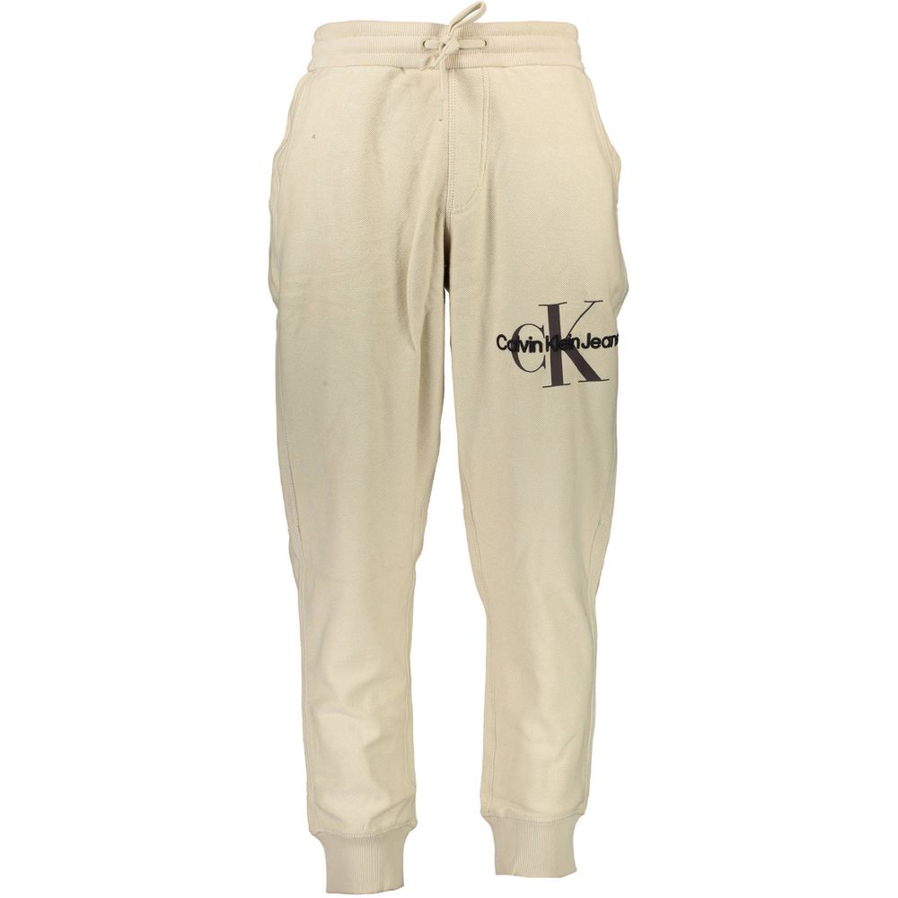Beige Cotton Men's Sweatpant