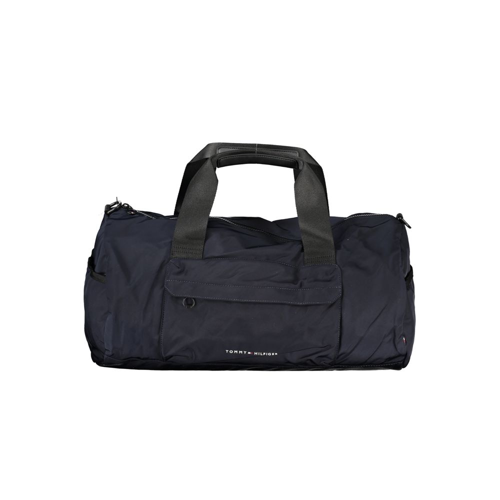 Blue Polyester Handbag
