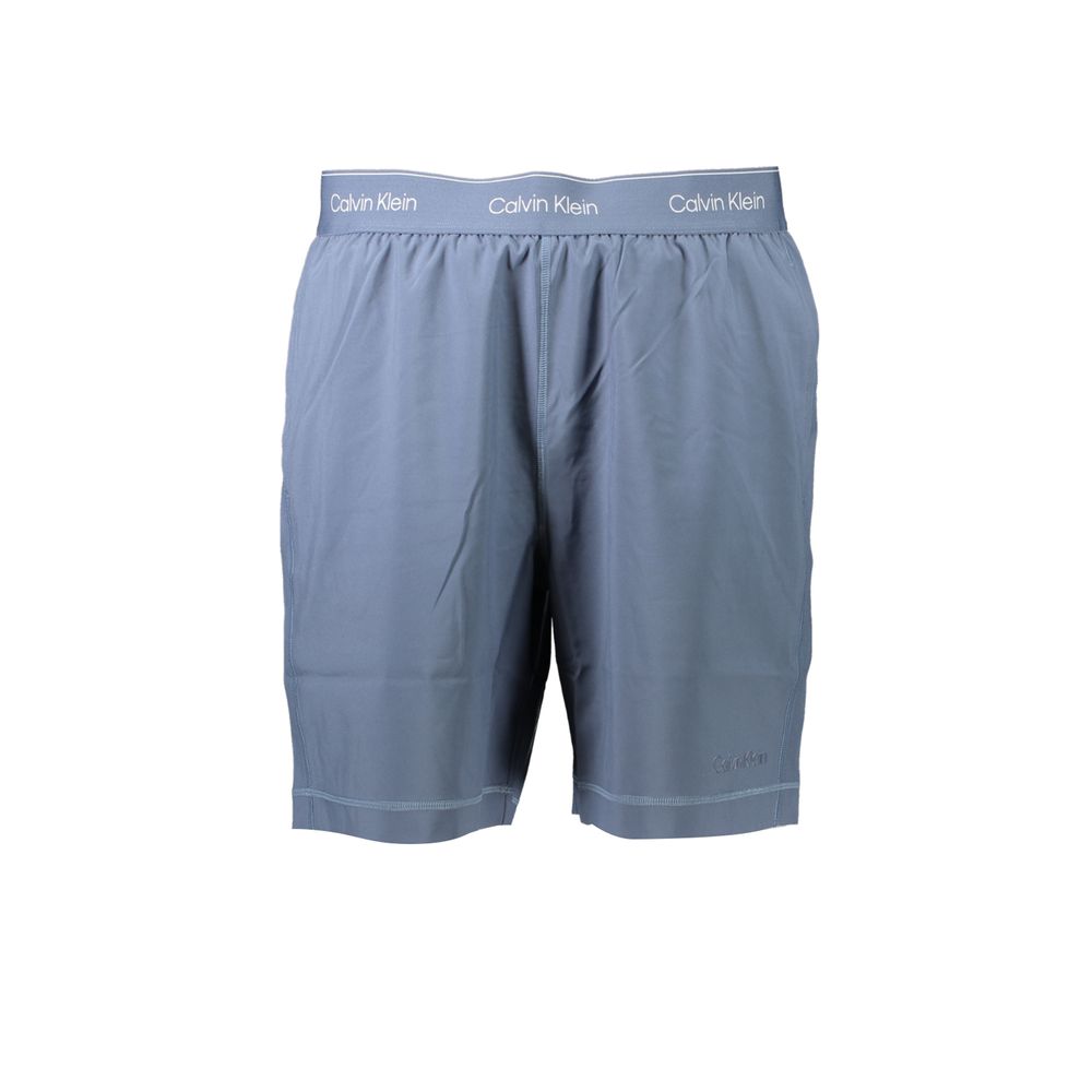 Blue Polyester Pant