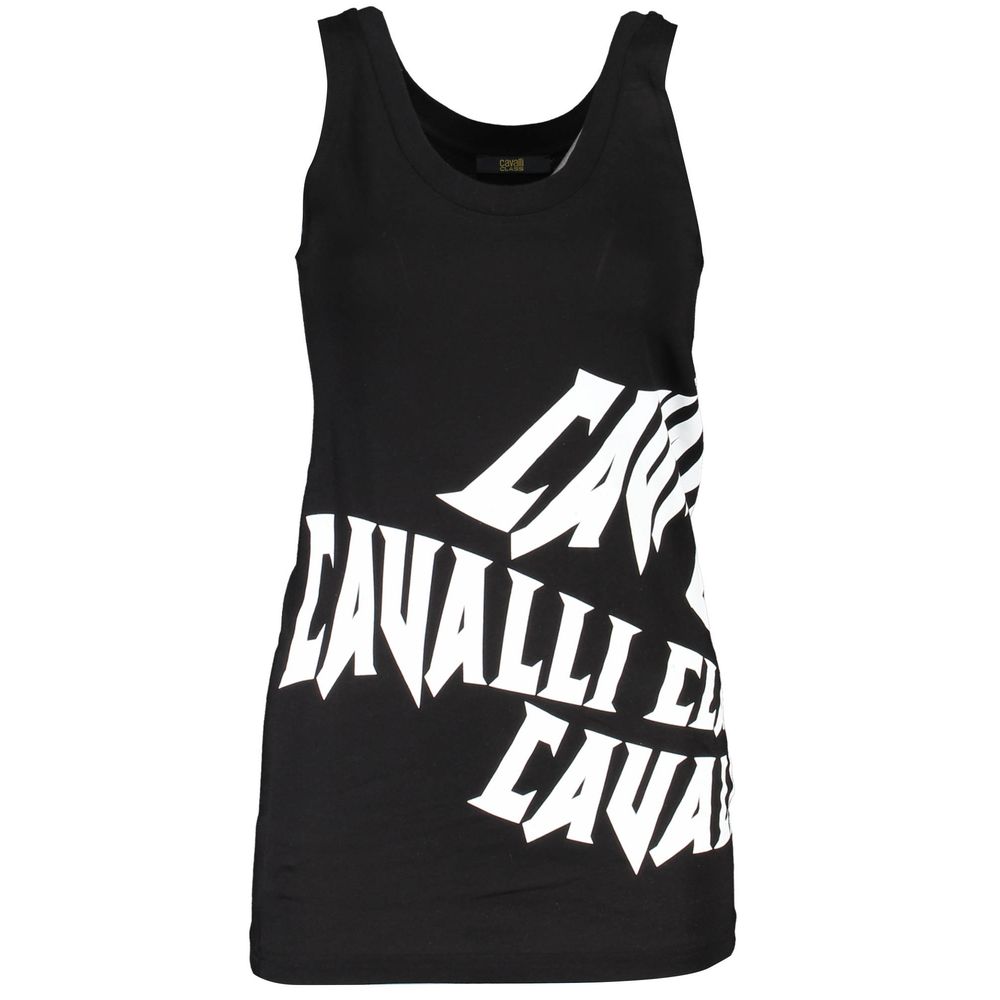 Black Cotton Women Tank Top