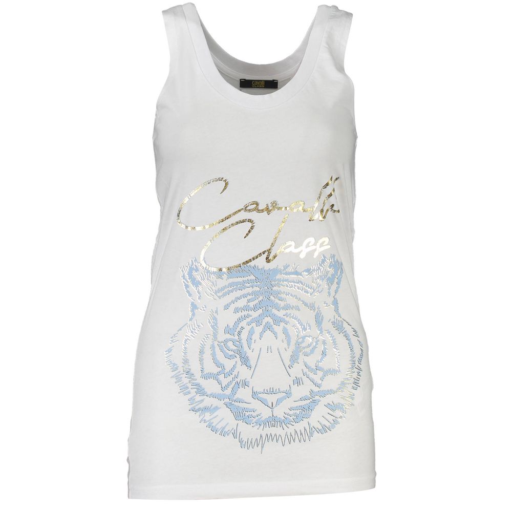 White Cotton Women Tank Top