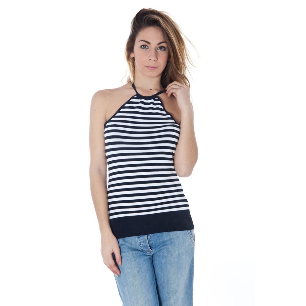 Blue Cotton Tank Top
