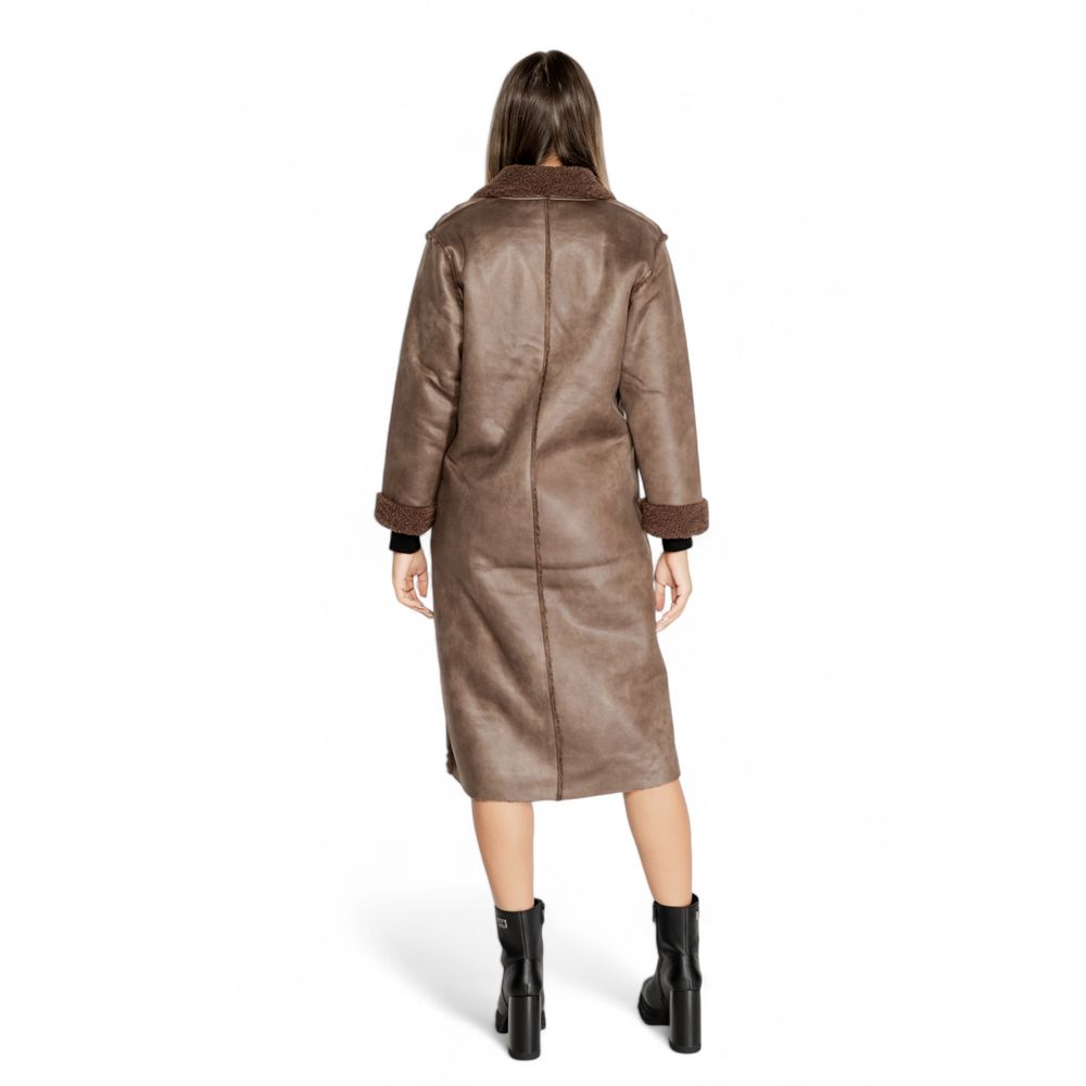 Brown Polyester Coat - Thumbnail 2