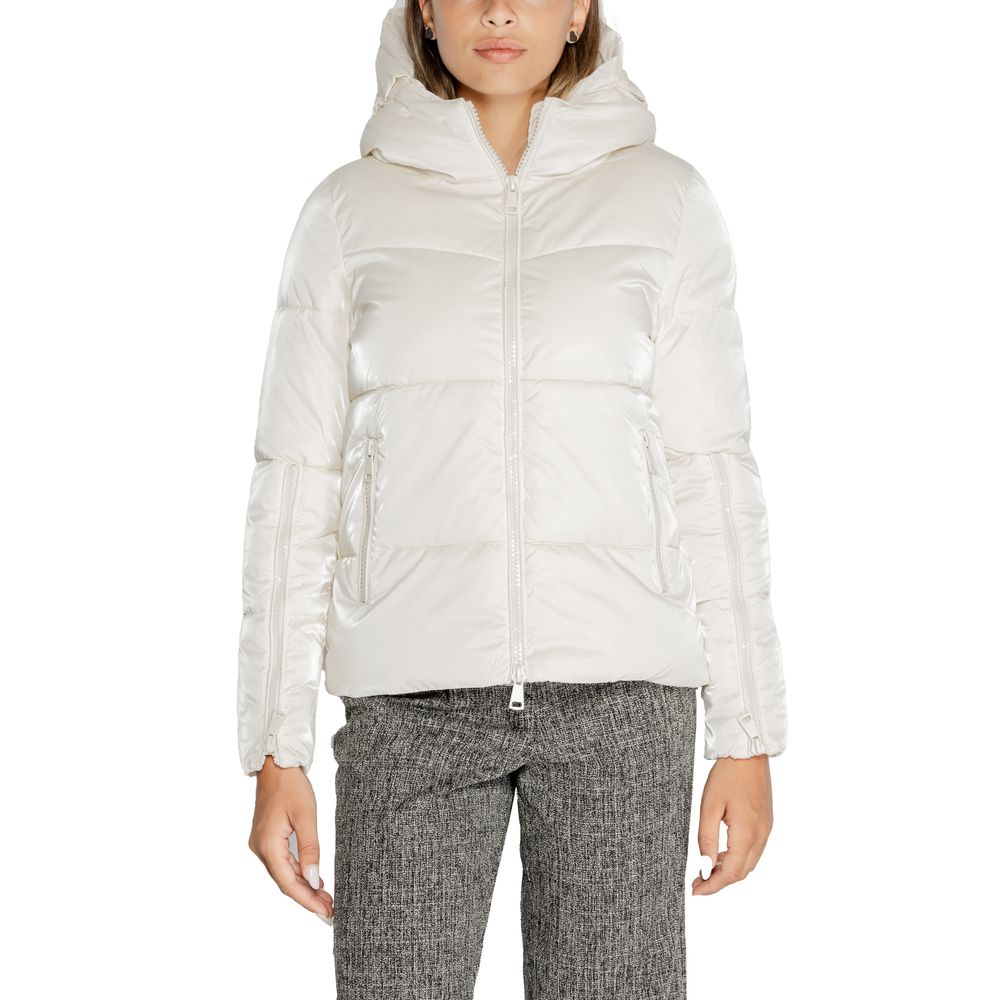 Cream Polyester Jackets & Coat