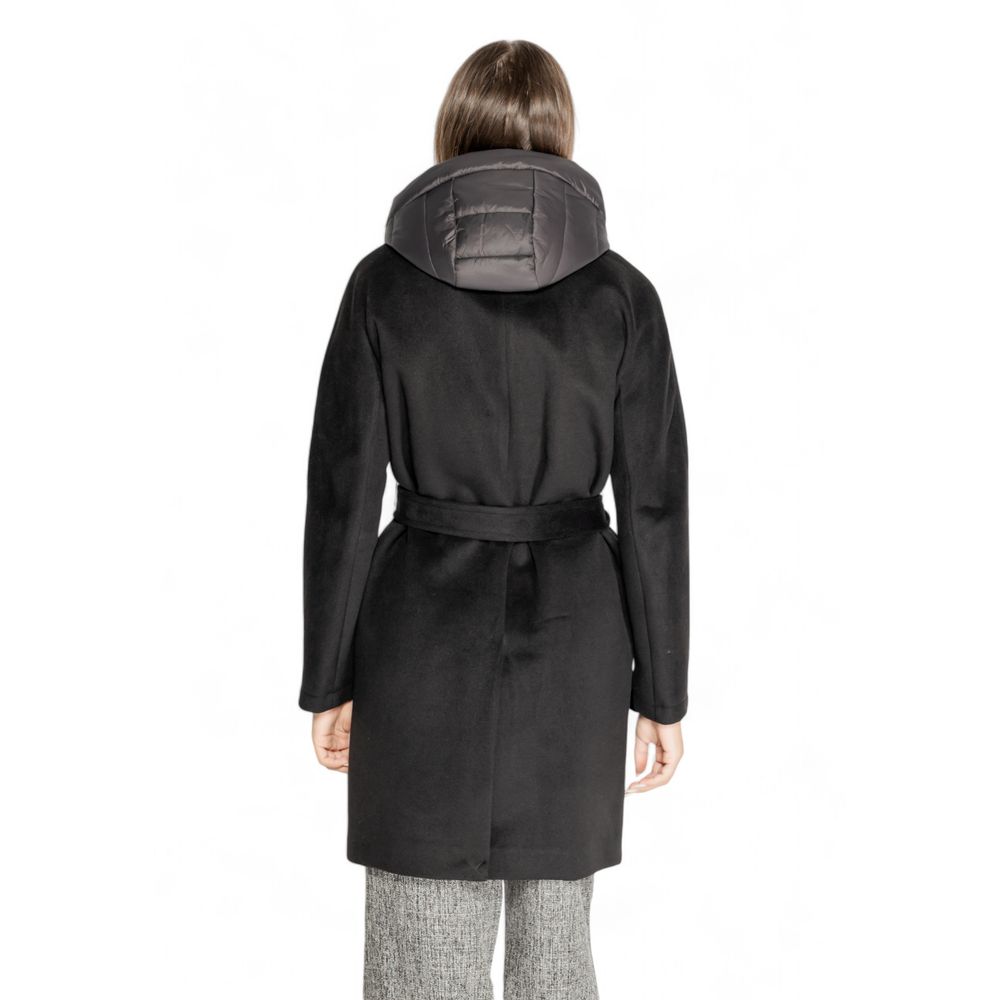 Black Polyester Coat - Thumbnail 2