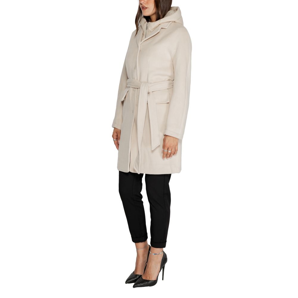 Beige Polyester Coat - Thumbnail 2