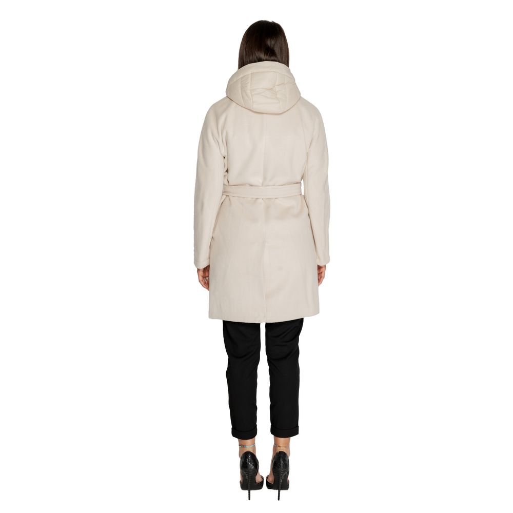 Beige Polyester Coat - Thumbnail 3