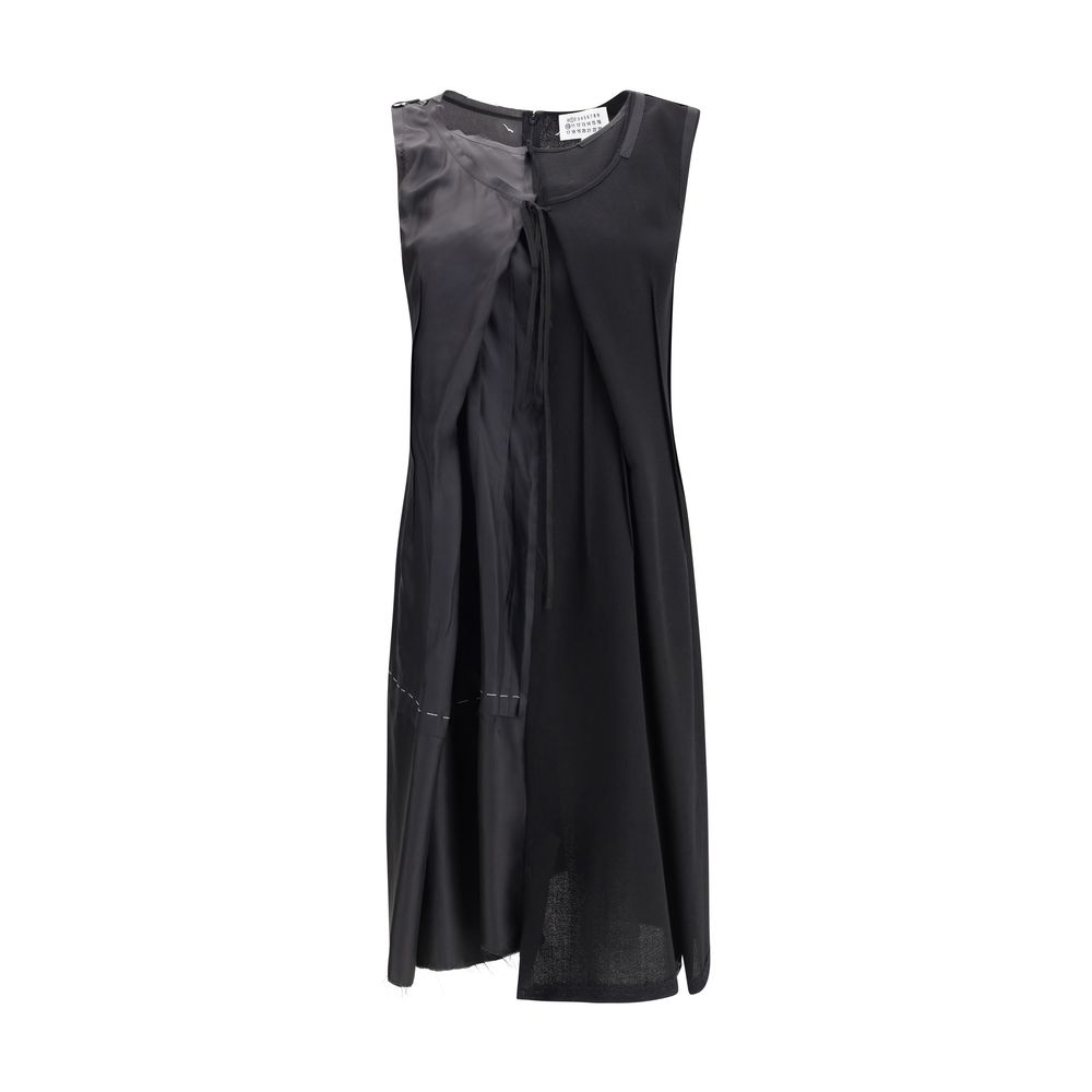 Black Acetate Casual Dress