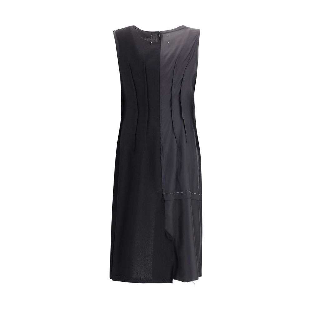 Black Acetate Casual Dress - Thumbnail 2