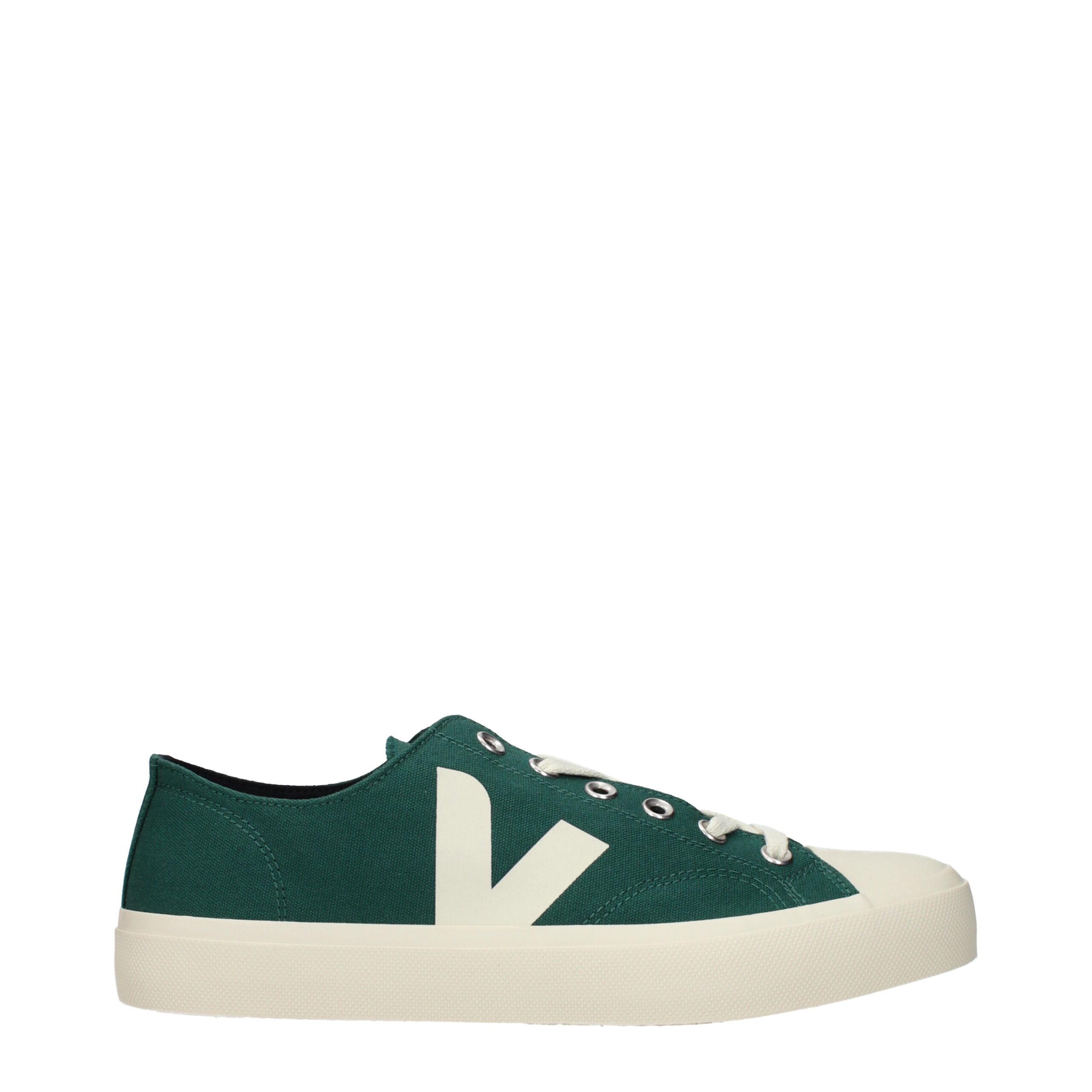 Green Fabric Low Tops