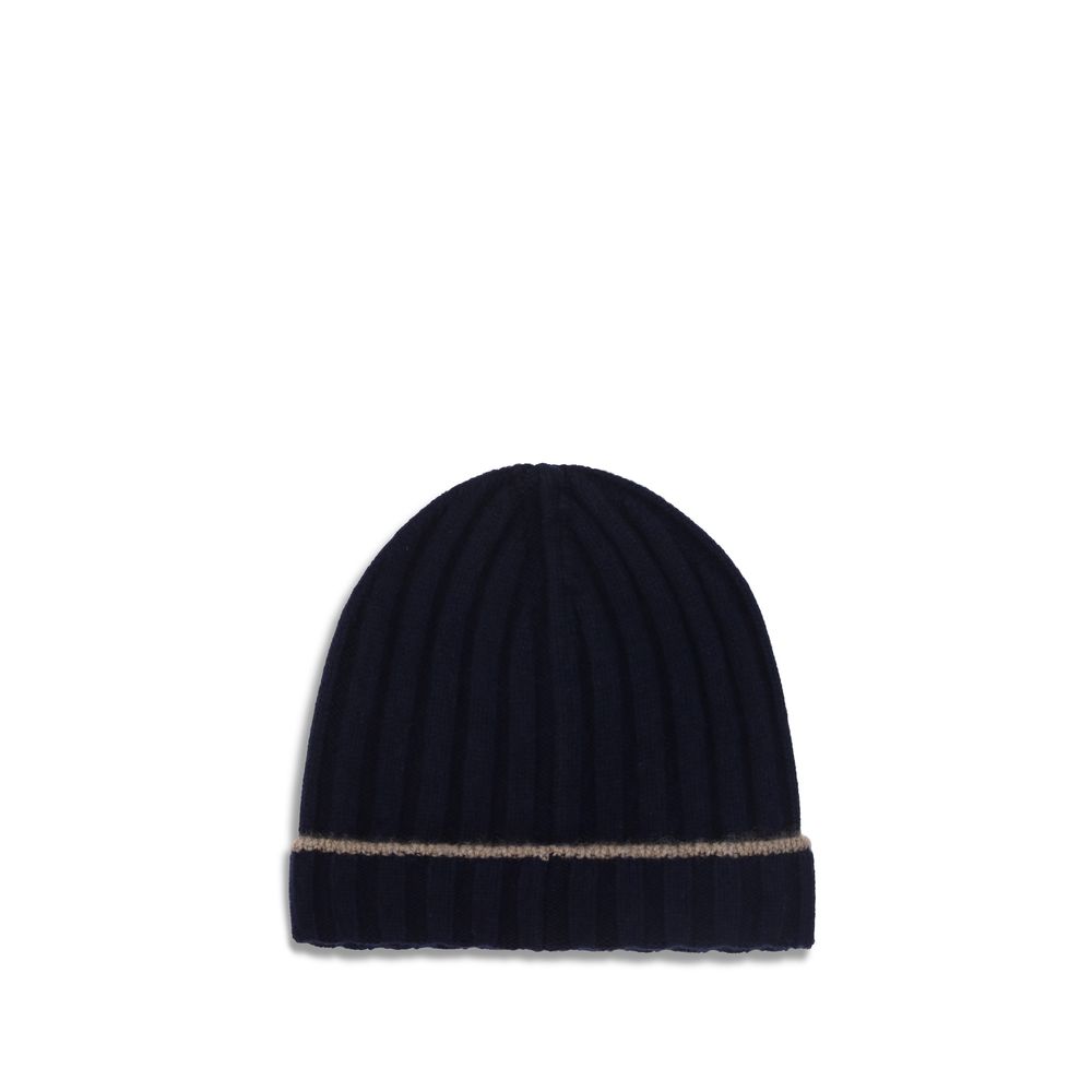 Blue Cashmere Beanie - Thumbnail 2