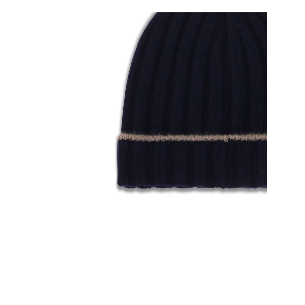 Blue Cashmere Beanie - Thumbnail 3