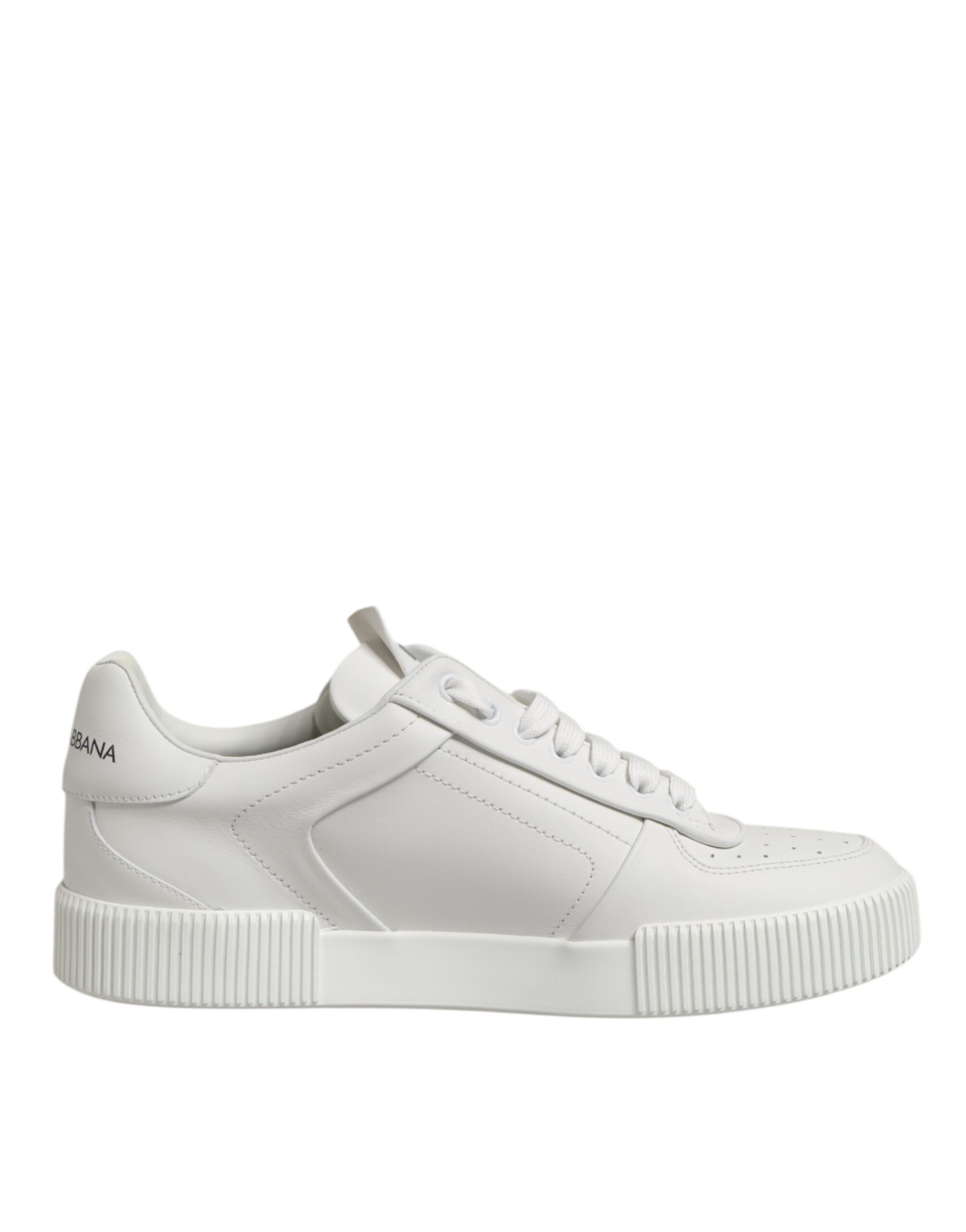 White Miami Leather Low Top Sneakers Shoes