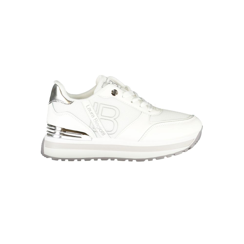 White Polyester Sneaker