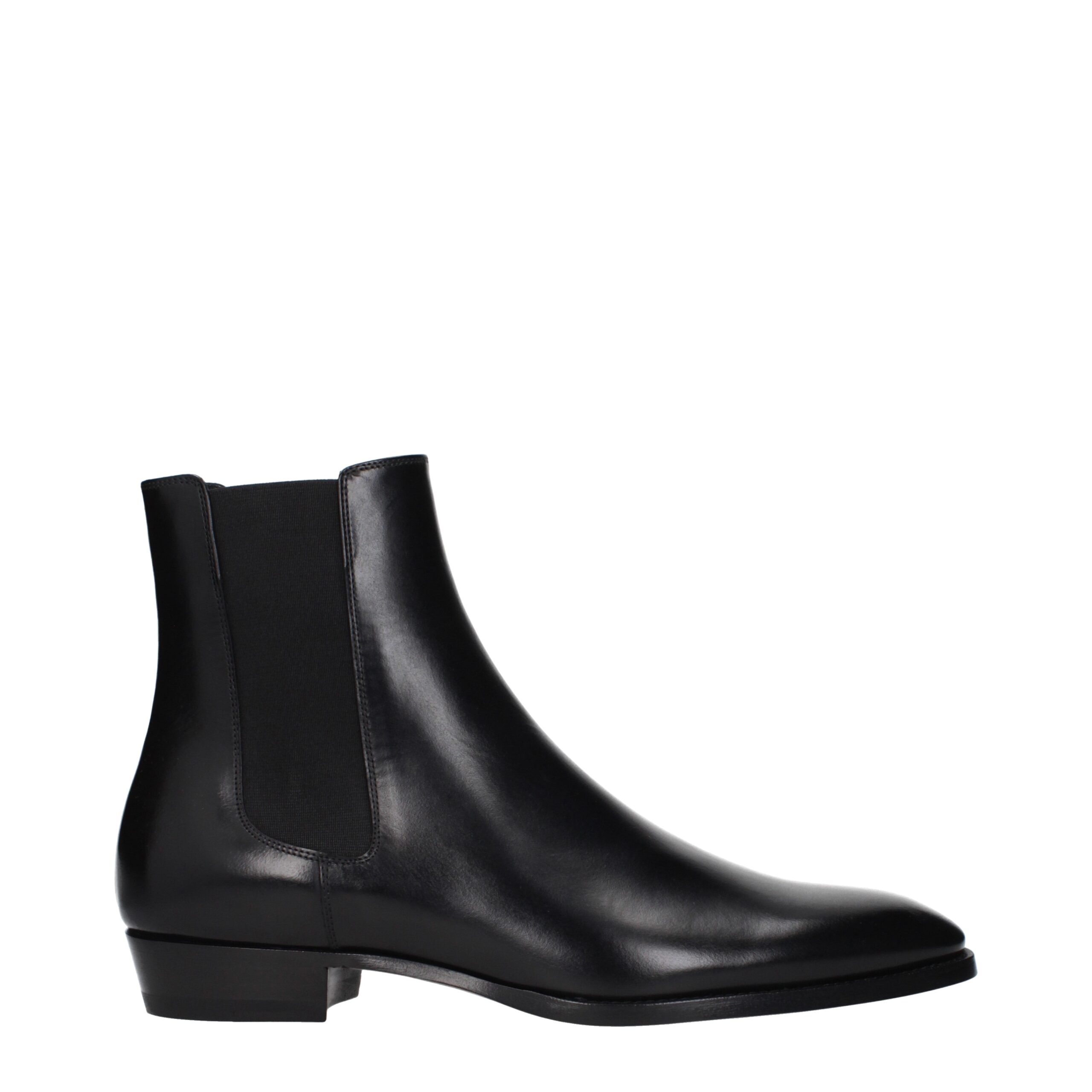 Black Leather Ankle Boots