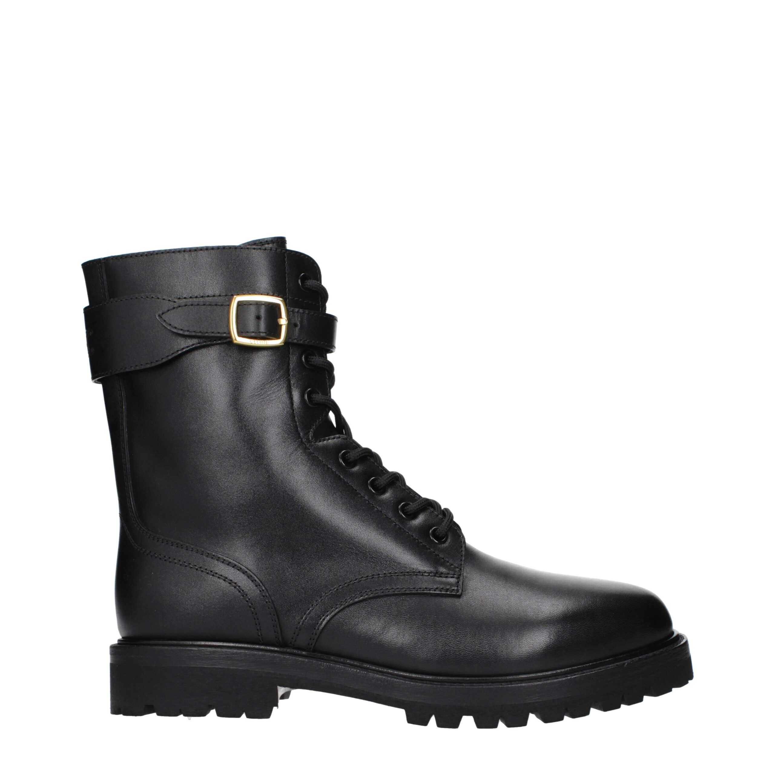 Black Leather Ankle Boots