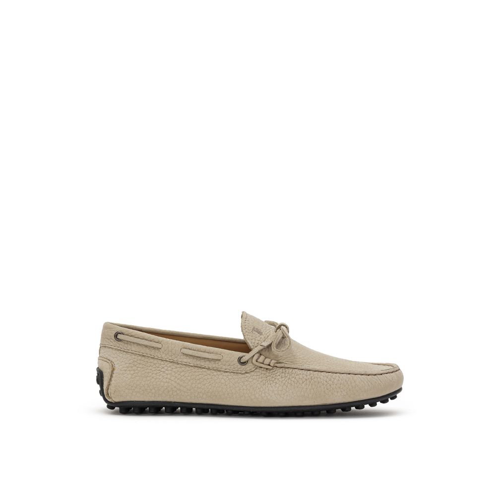 Gray Leather Moccassin