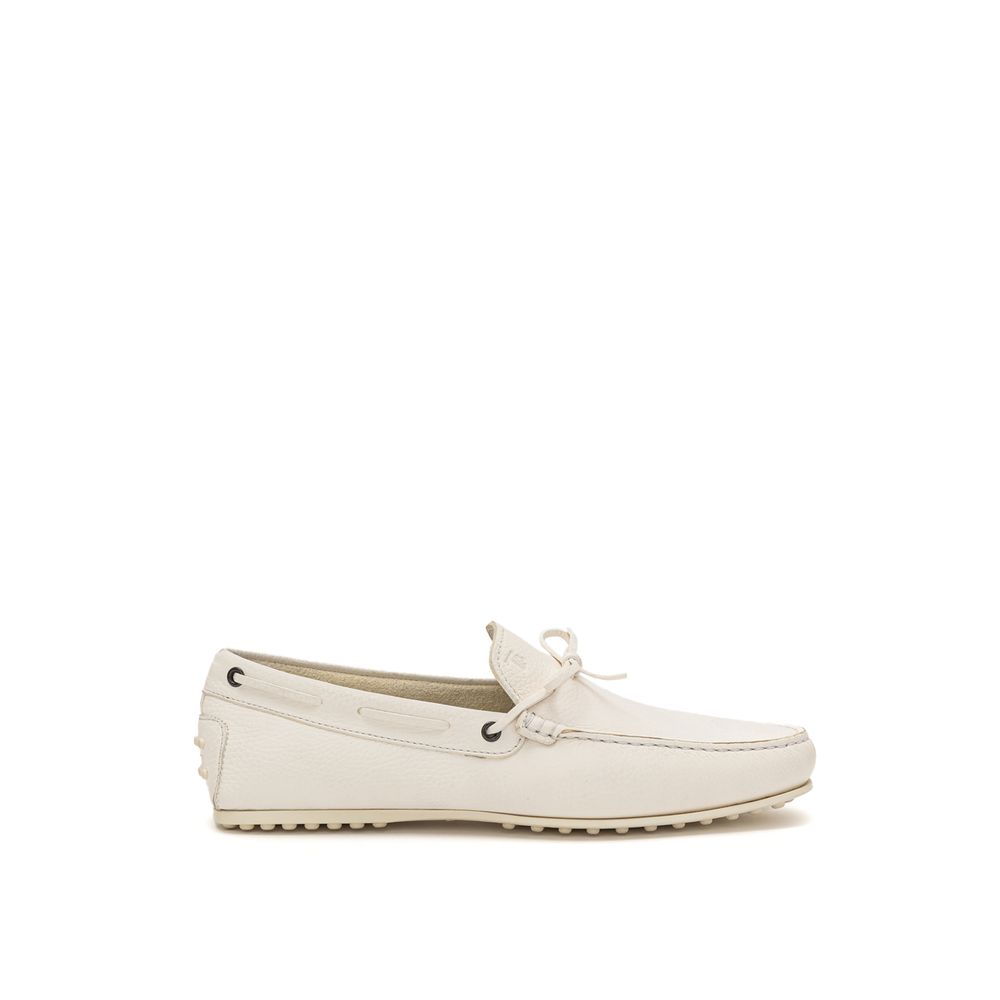 White Leather Moccassin