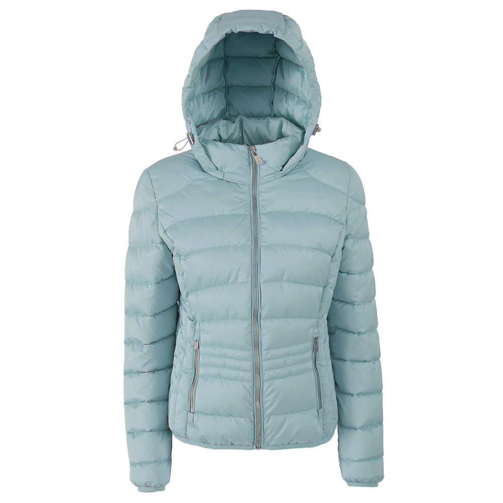 Blue Polyester Jackets & Coat