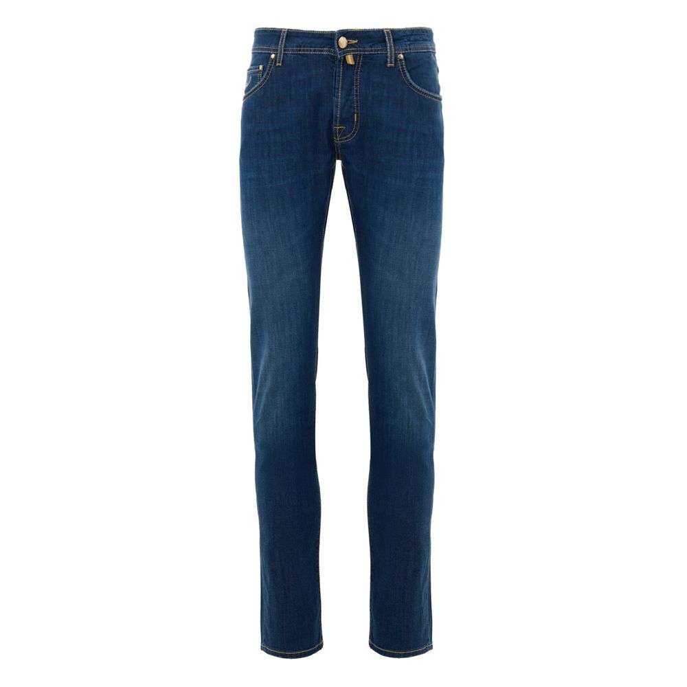 Blue Cotton Skinny Jean